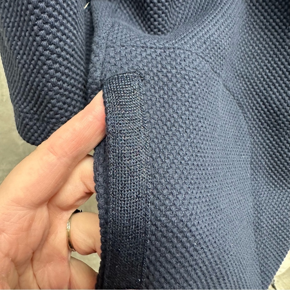 Betty Barclay navy blue waffleknit dress casual with pockets women’s 16 - Picture 4 of 10